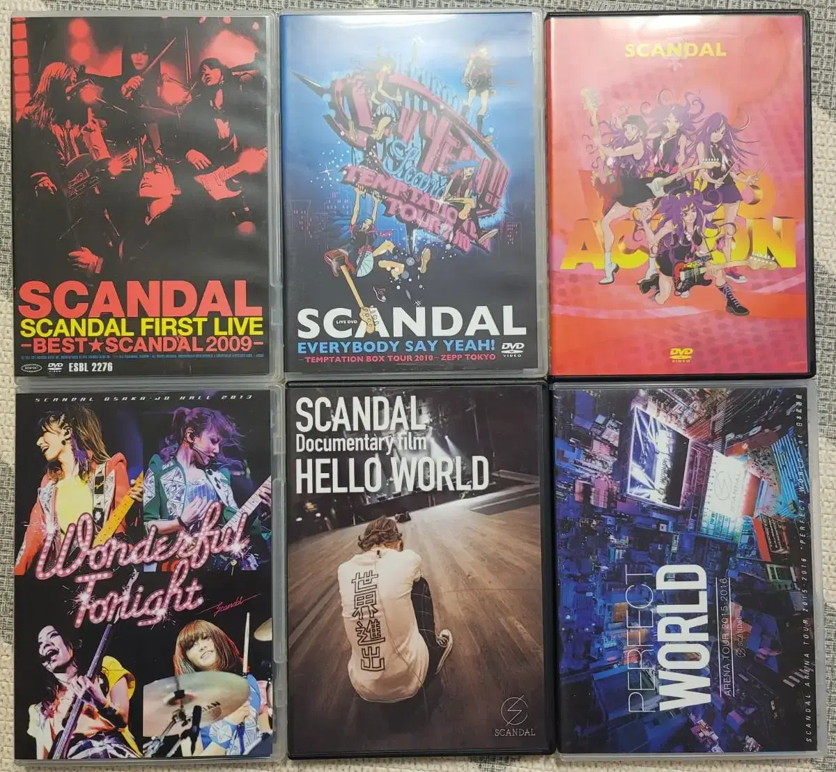 scandal 스캔들 콘서트. 다큐. 뮤비 DVD 팝니다