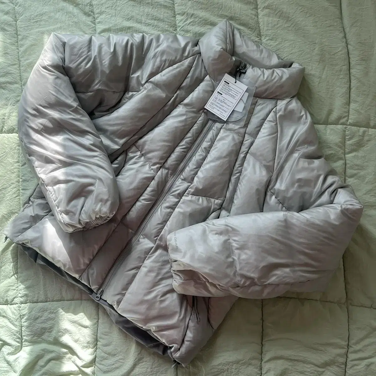 San San Gear Puffer Jacket Light Gray 2 size sells