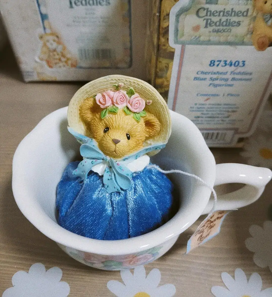 Cherished Teddy's Tea Cup Pouch Bear