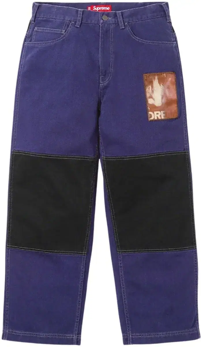 23FW Supreme X mark Lekki Dream English Kid Twill Paneled Pants