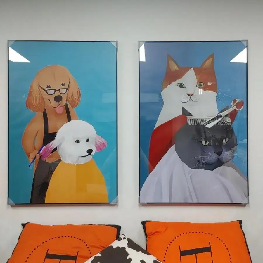 강아지 고양이 반려동물 대형 그림 액자 인테리어액자 인테리어소품 팝아트