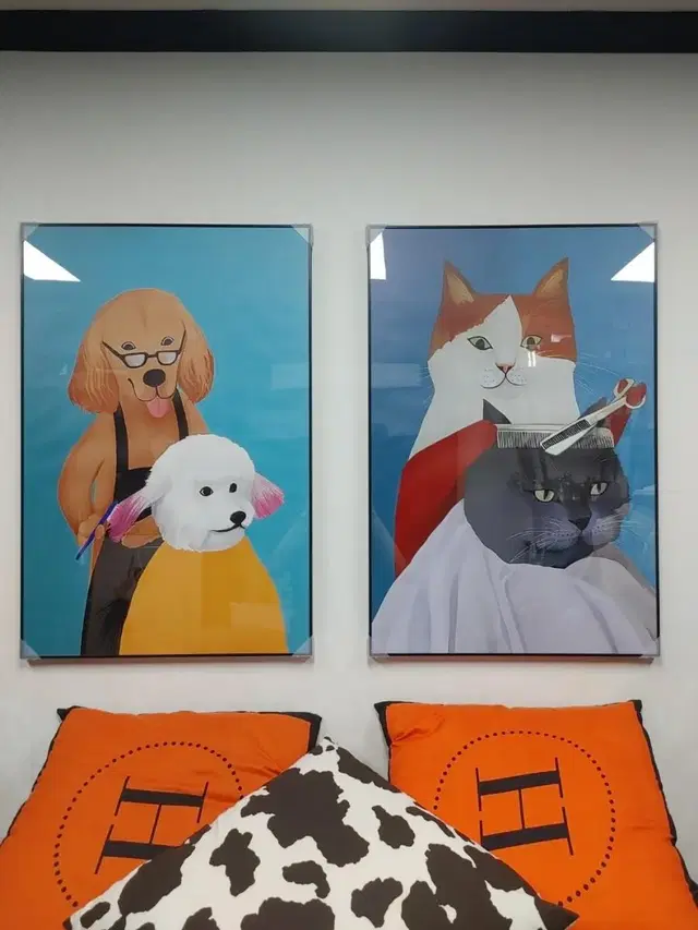 강아지 고양이 반려동물 대형 그림 액자 인테리어액자 인테리어소품 팝아트