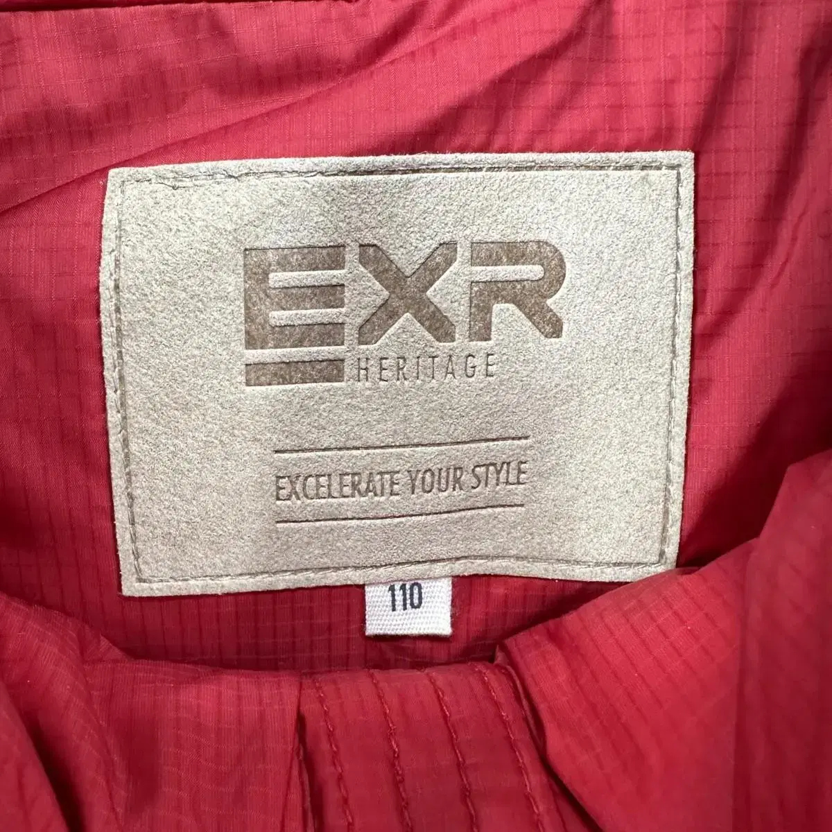 EXR 조끼 패딩 (110 size / RED)