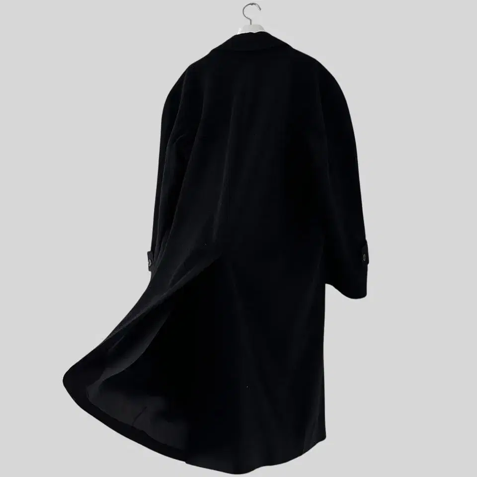 < (OTHER)black cashmere long coat >