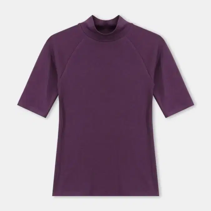 ETHOS HALF SLEEVE TURTLENECK PURPLE 에토스