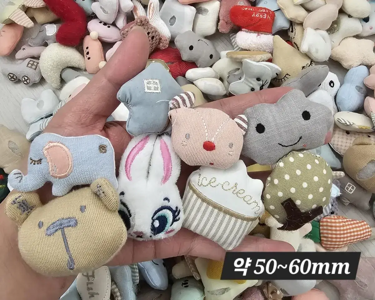 봉제장식 믹스 50개 일괄