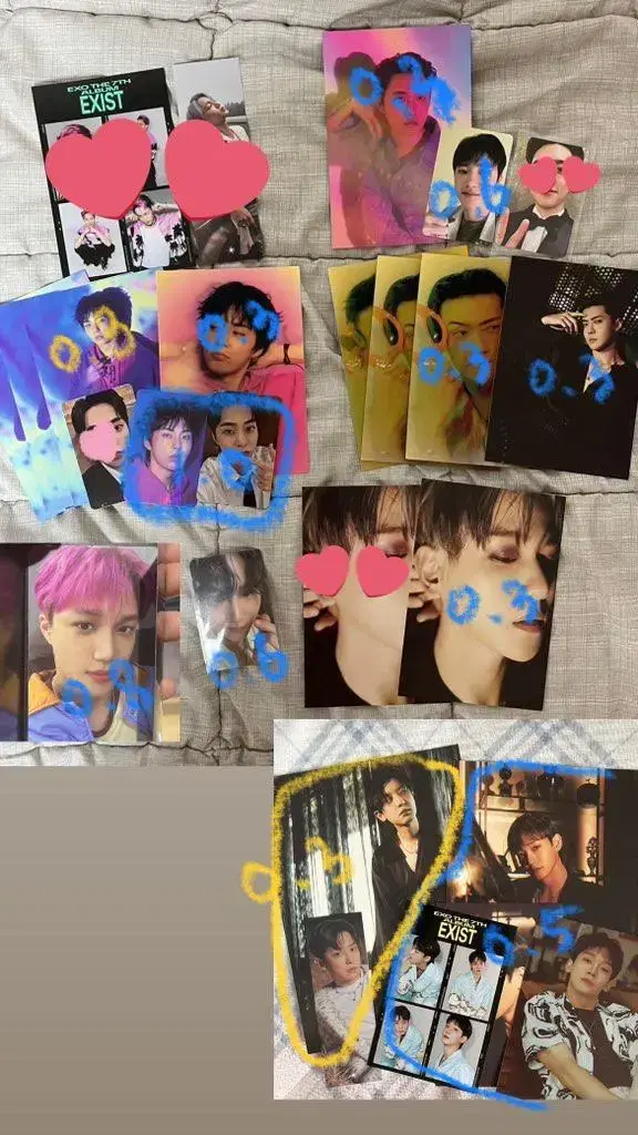 Sell exo exist photocard and configurations