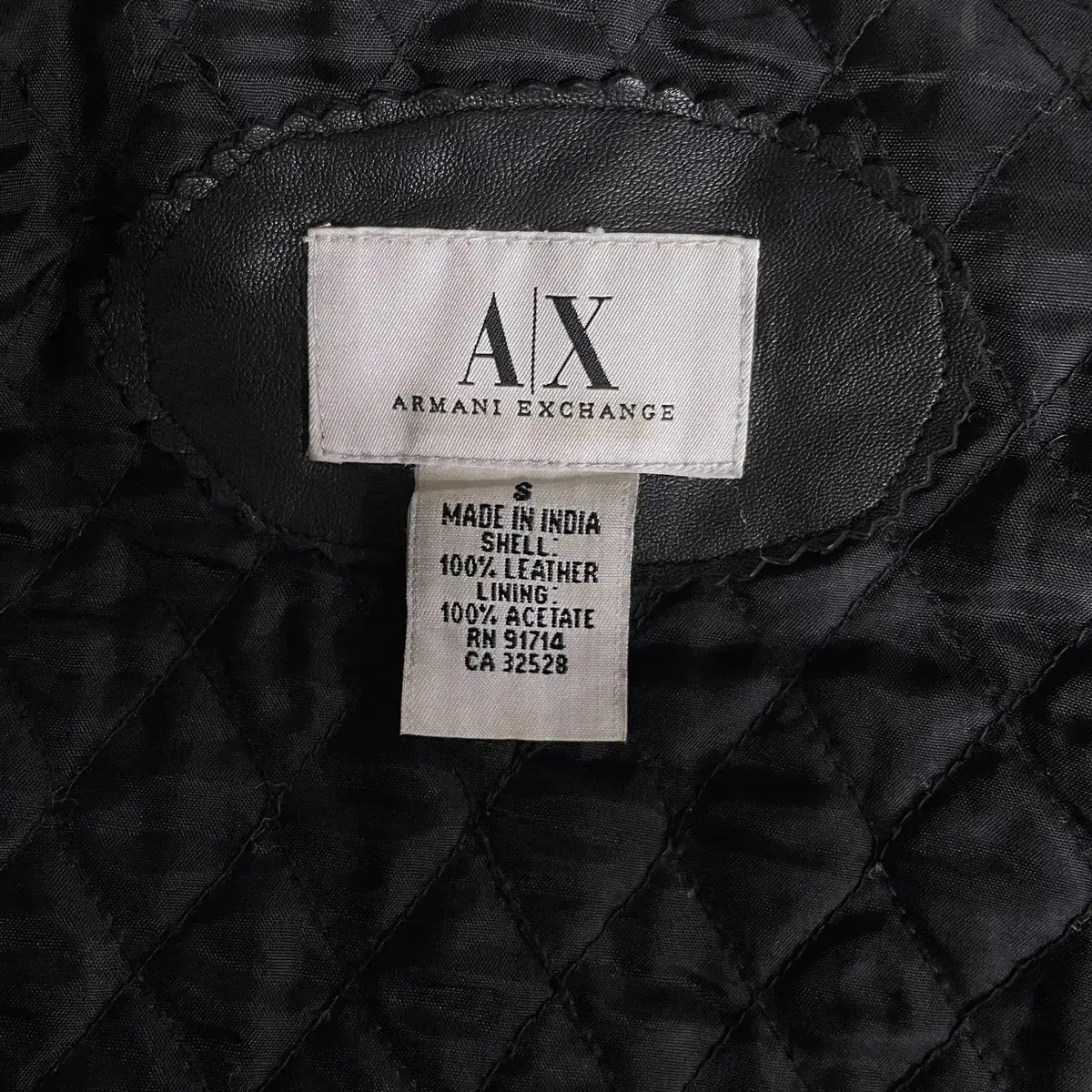 Armani exchange 아르마니 레더 라이더 자켓 S size