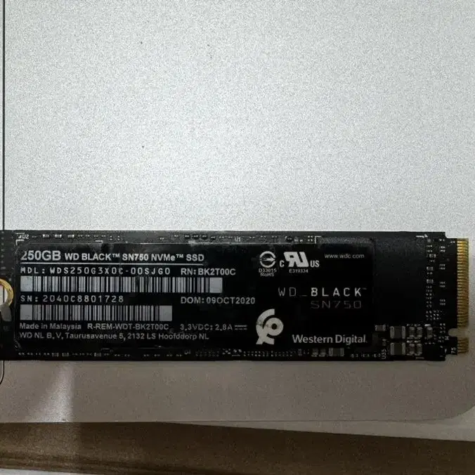 SN750 250GB NVMe SSD