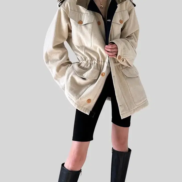 < (PAUL SMITH)ivory wool hunting jacket