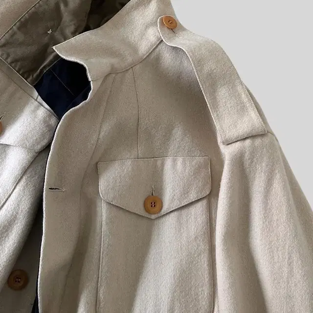 < (PAUL SMITH)ivory wool hunting jacket