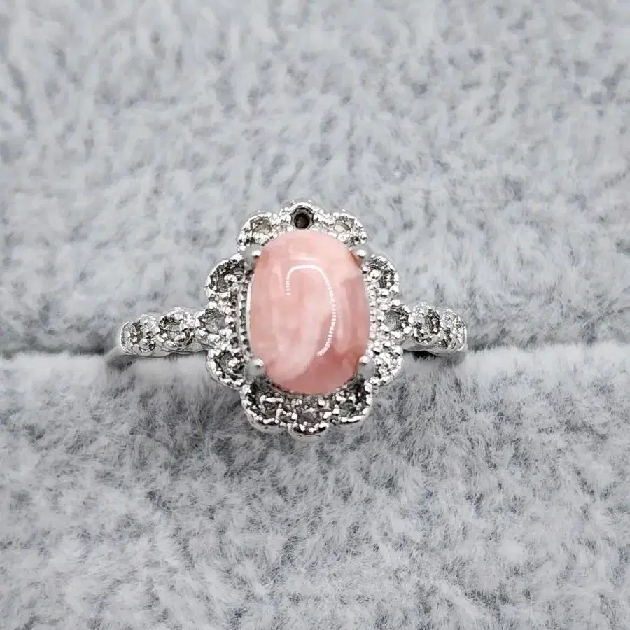 1번 천연원석 반지 로도크로사이트(Rhodochrosite) 사이즈조절