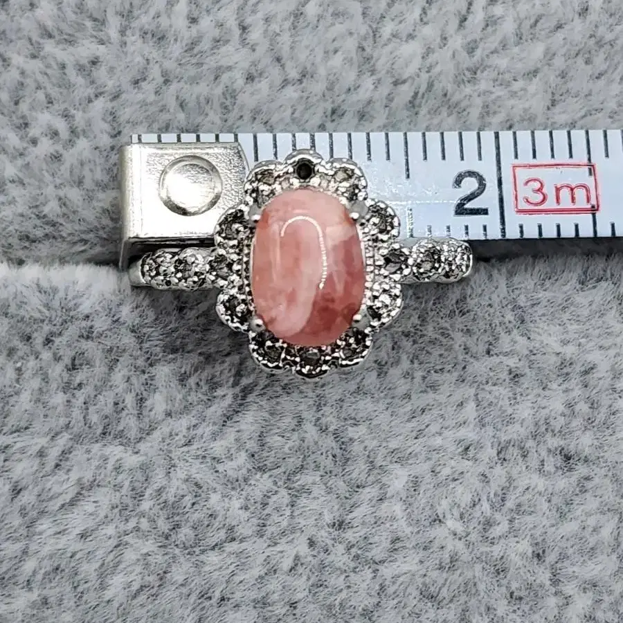 1번 천연원석 반지 로도크로사이트(Rhodochrosite) 사이즈조절