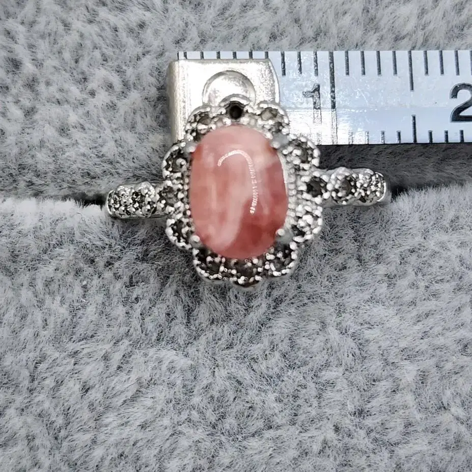 1번 천연원석 반지 로도크로사이트(Rhodochrosite) 사이즈조절