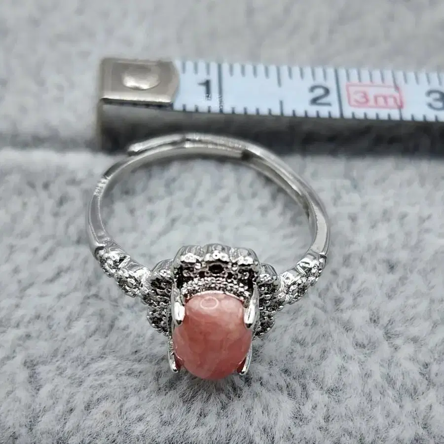 1번 천연원석 반지 로도크로사이트(Rhodochrosite) 사이즈조절