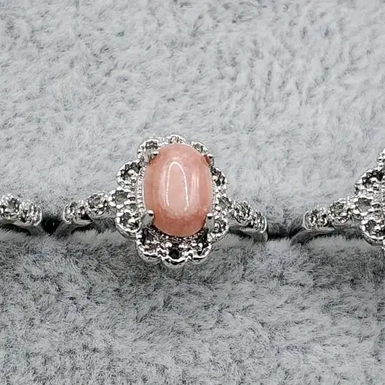 1번 천연원석 반지 로도크로사이트(Rhodochrosite) 사이즈조절