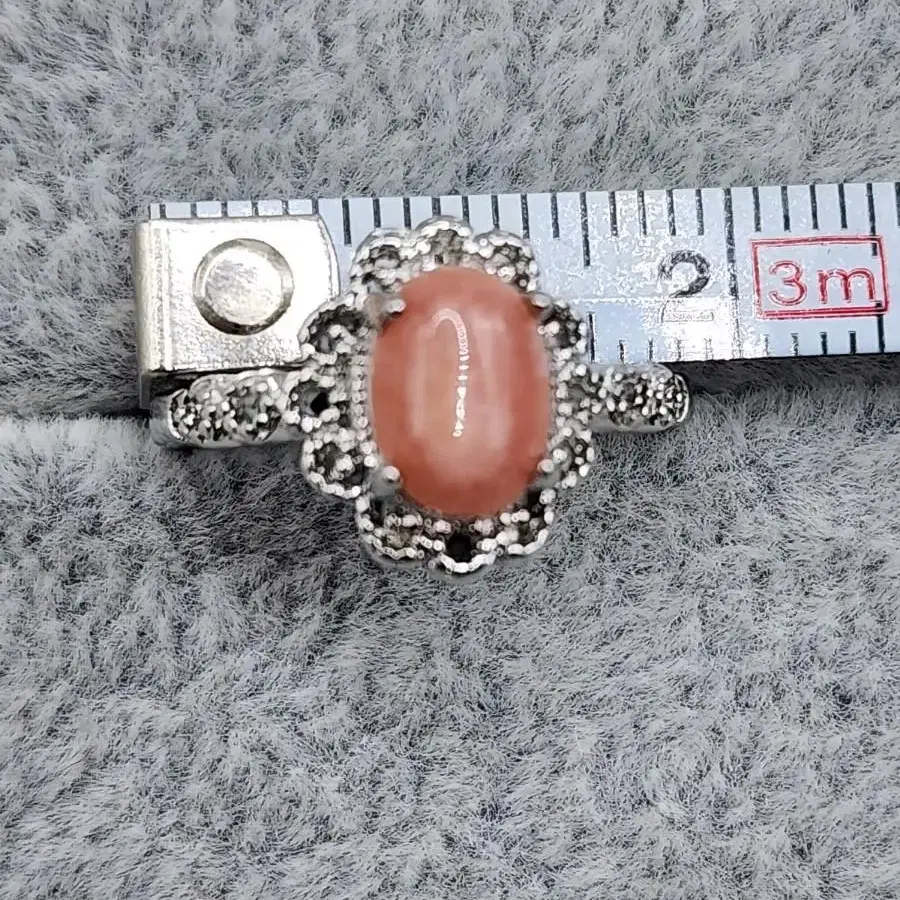 2번 천연원석 반지 로도크로사이트(Rhodochrosite) 사이즈조절