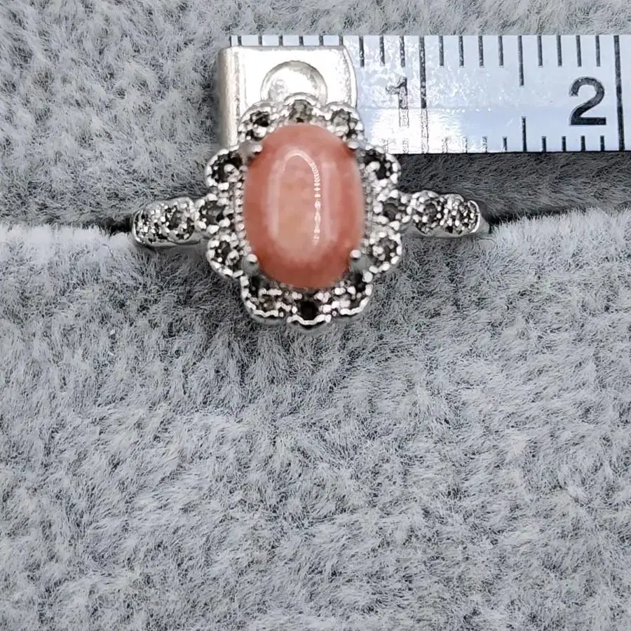 2번 천연원석 반지 로도크로사이트(Rhodochrosite) 사이즈조절