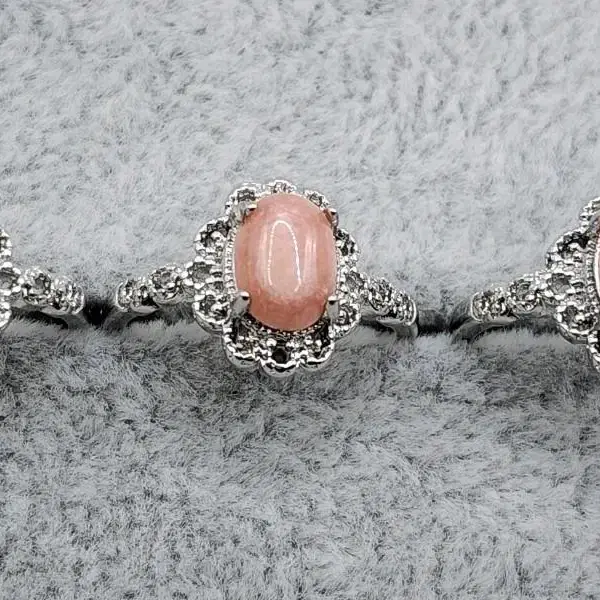 3번 천연원석 반지 로도크로사이트(Rhodochrosite) 사이즈조절