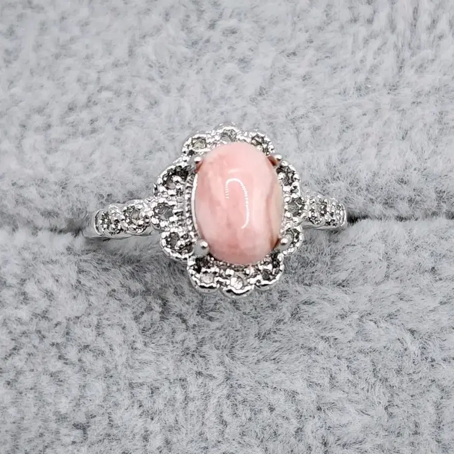 3번 천연원석 반지 로도크로사이트(Rhodochrosite) 사이즈조절