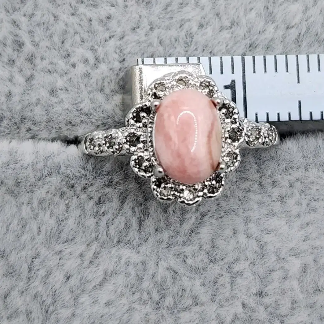 3번 천연원석 반지 로도크로사이트(Rhodochrosite) 사이즈조절