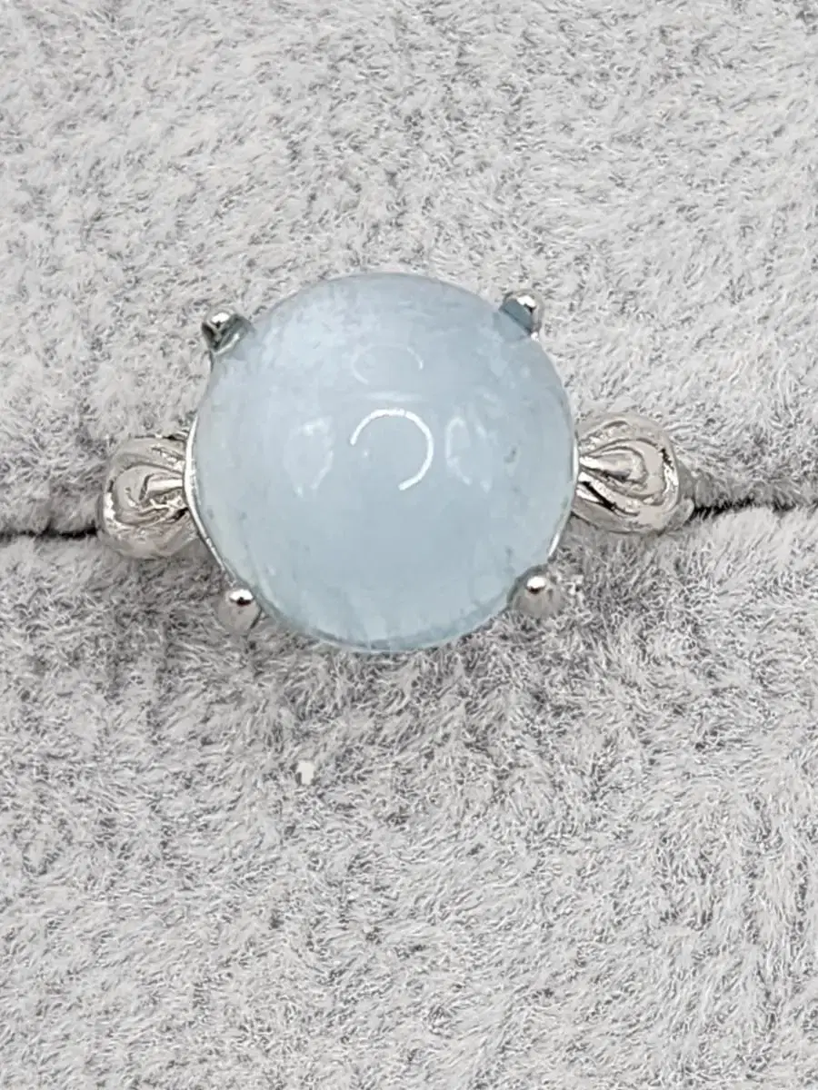 No.3 Brand New Natural Gemstone Aquamarine Ring Large Egg Ring Vahn Size Adjustable