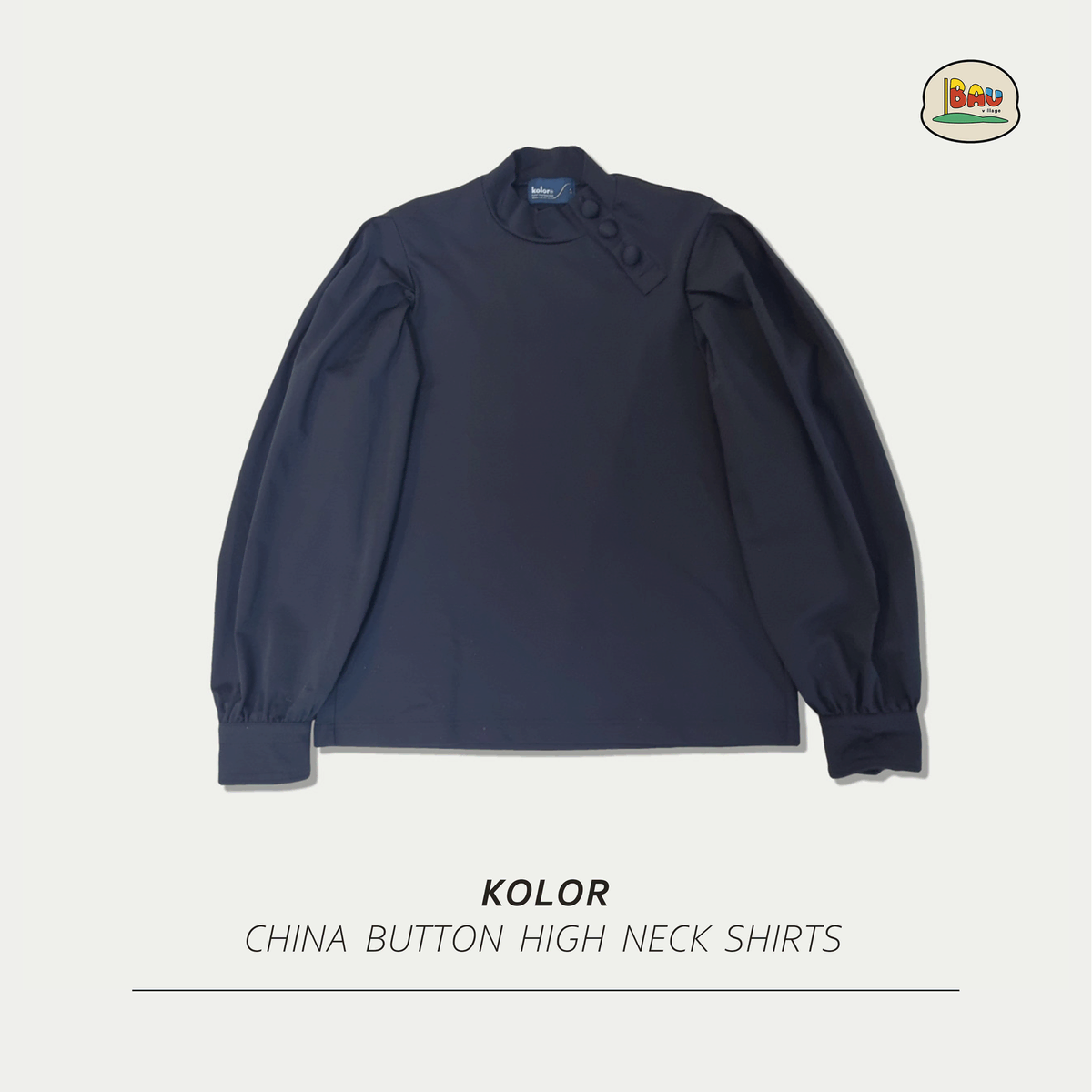 Kolor China Button High Neck Shirts