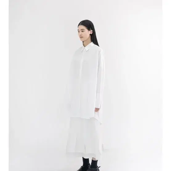 유노이아 layer cotton skirt 화이트 s