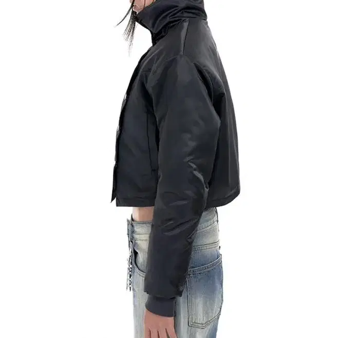 Leey 엘이이와이 WAVE BOMBER JACKET CHARCOAL