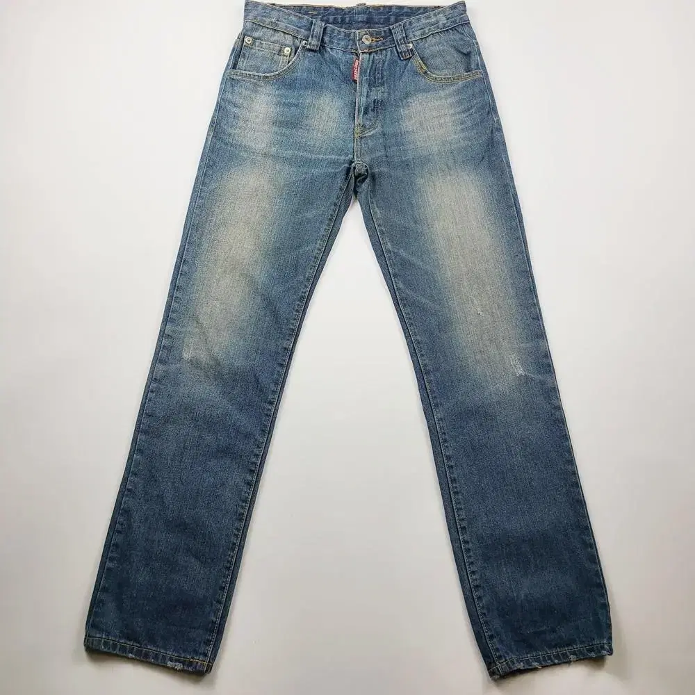 Vintage Date-Washed Denim Unisex Size 28 NO.1051