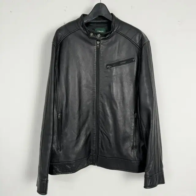 vintage sheepskin single rider jacket