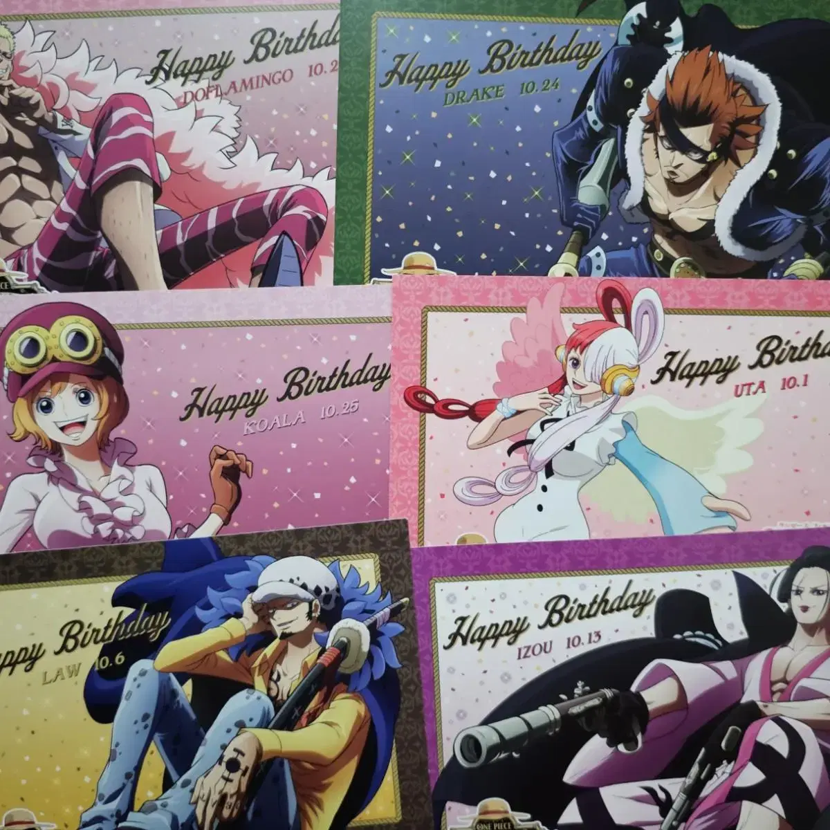 ONEPIECE October Birthday Card Mugiwara Store Birthday Postcard Mugisto