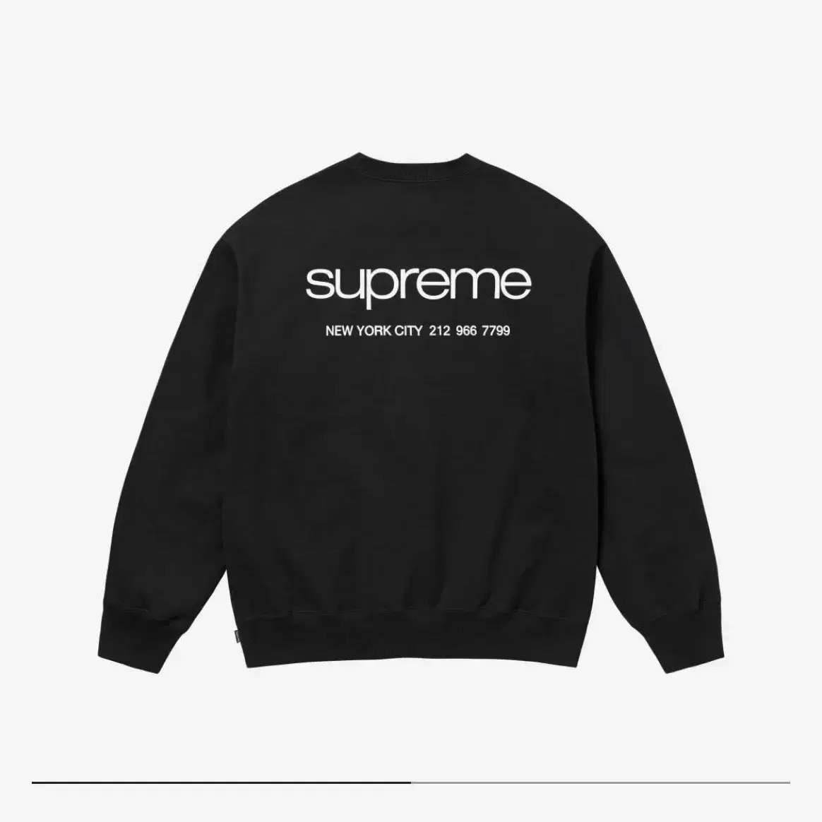 (새상품) 슈프림 23fw NYC 크루넥 블랙 XXL (2xl)