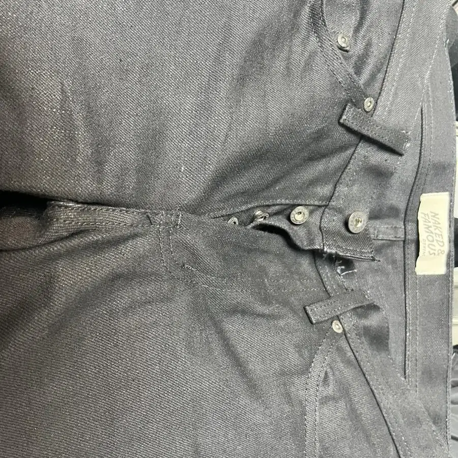 weird guy- solid black selvedge 30