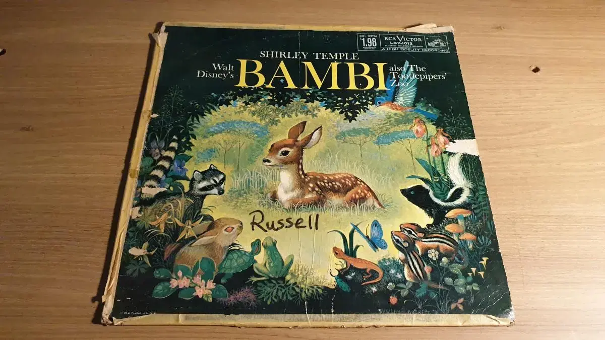 1958년 WALT DISNEY BAMBI 밤비 LP