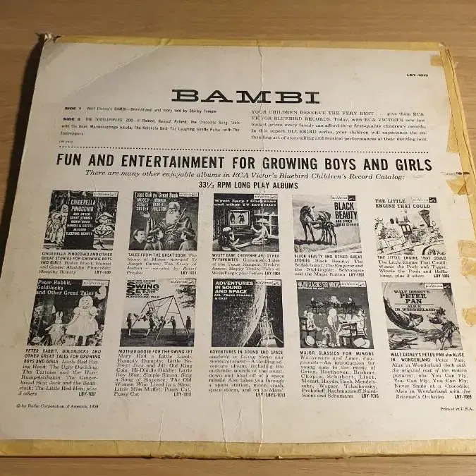 1958년 WALT DISNEY BAMBI 밤비 LP