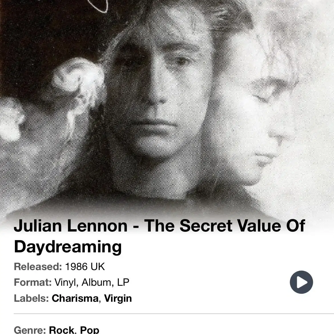 Julian Lennon-The Secret Value of..영국수입반