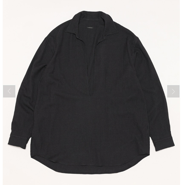 COMOLI Comori Wool Regular Shirt Charcoal