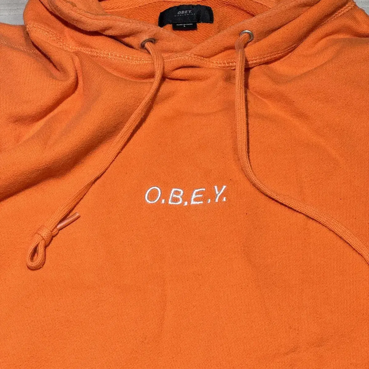 obey 오베이 주황색 후드 L