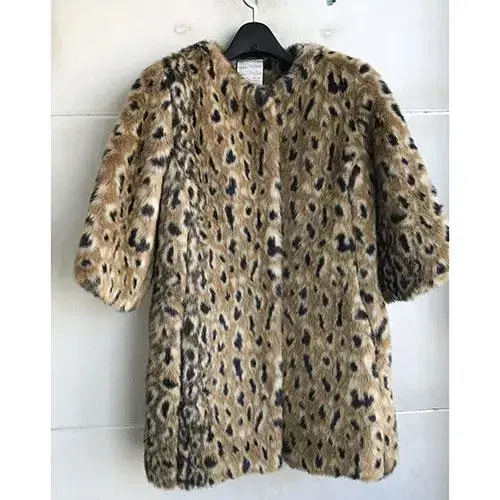 Faux fur leopard print jacket - 55/new