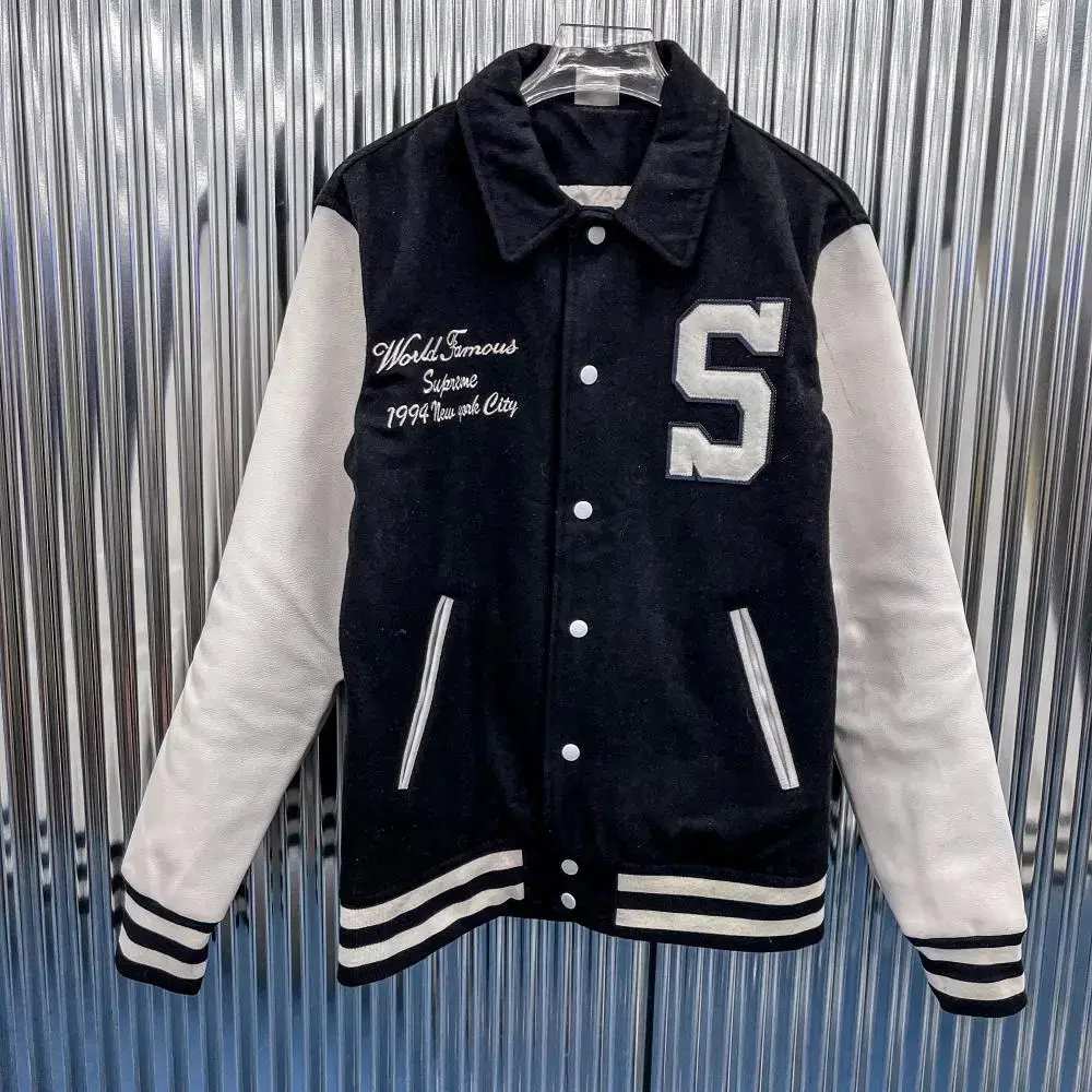 Supreme Wool and Leather Varsity Jacket (Domestic M) A696