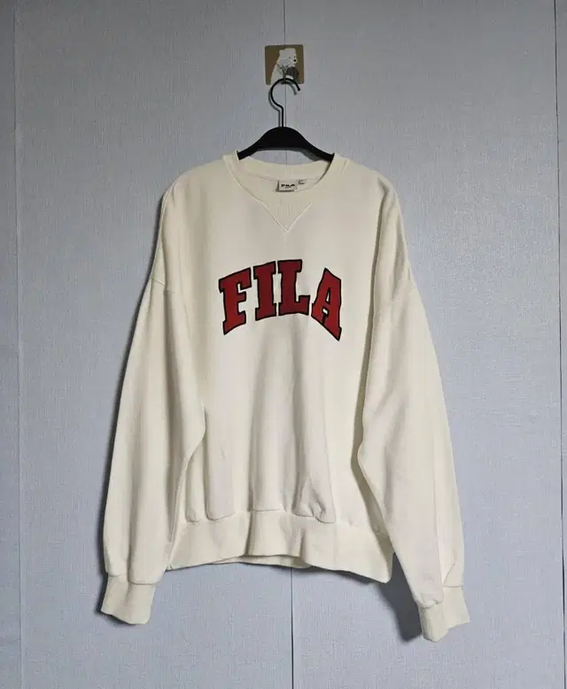 휠라 fila 로고티 오버핏 맨투맨 스웻셔츠 M 95