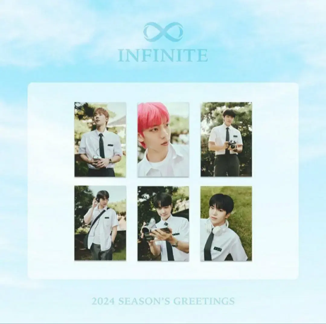 infinite photocard postcard set seasons greetings season's greetings dongwoo woohyun sungyeol sungjong