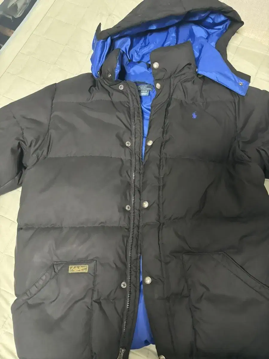 Polo Ralph Lauren Black bloo Pony Duck Down Puffer Parka Size M