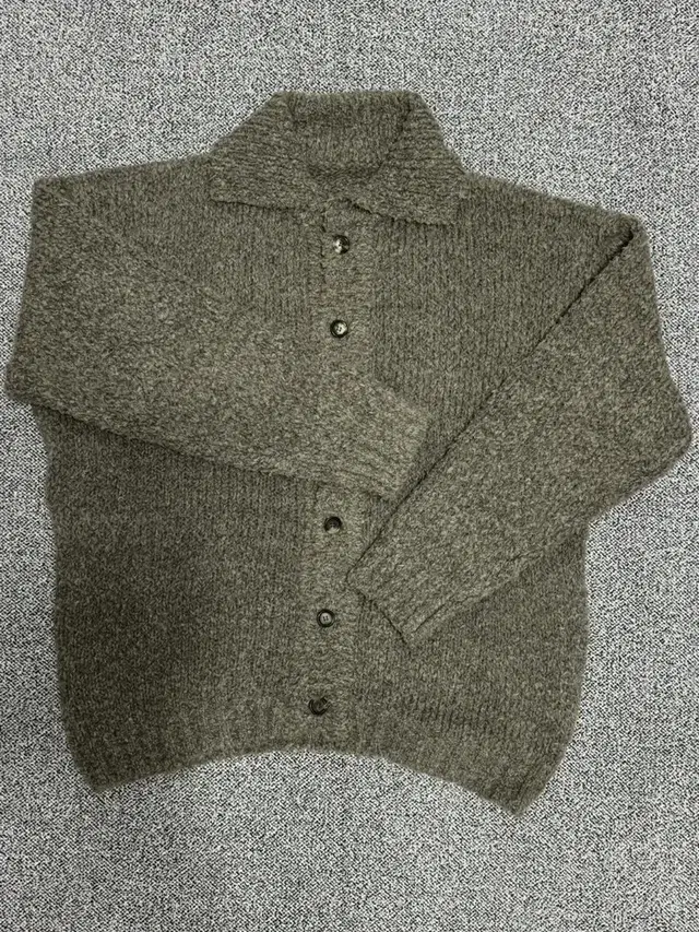 [M]유스 Brushed Knit Collar Cardigan 브라운