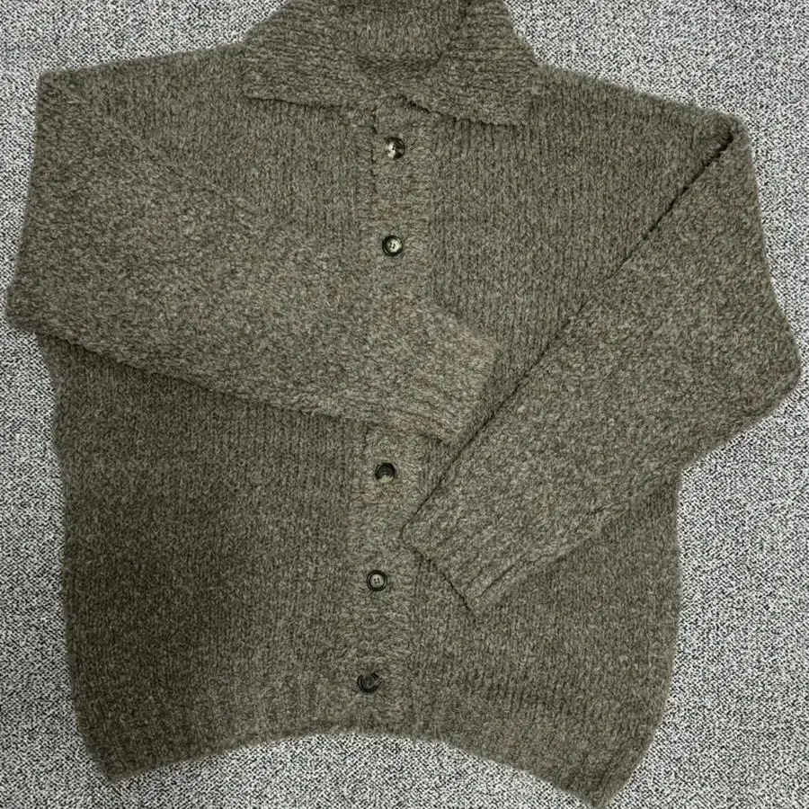 [M]유스 Brushed Knit Collar Cardigan 브라운