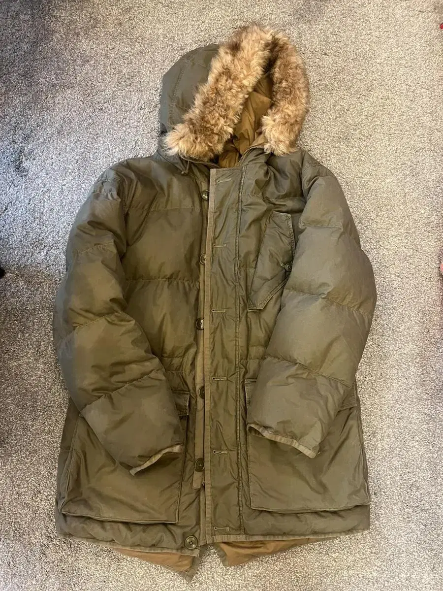 RRL Double L 40s B-9 Fur Down Jacket OIL CROSSCOTTON