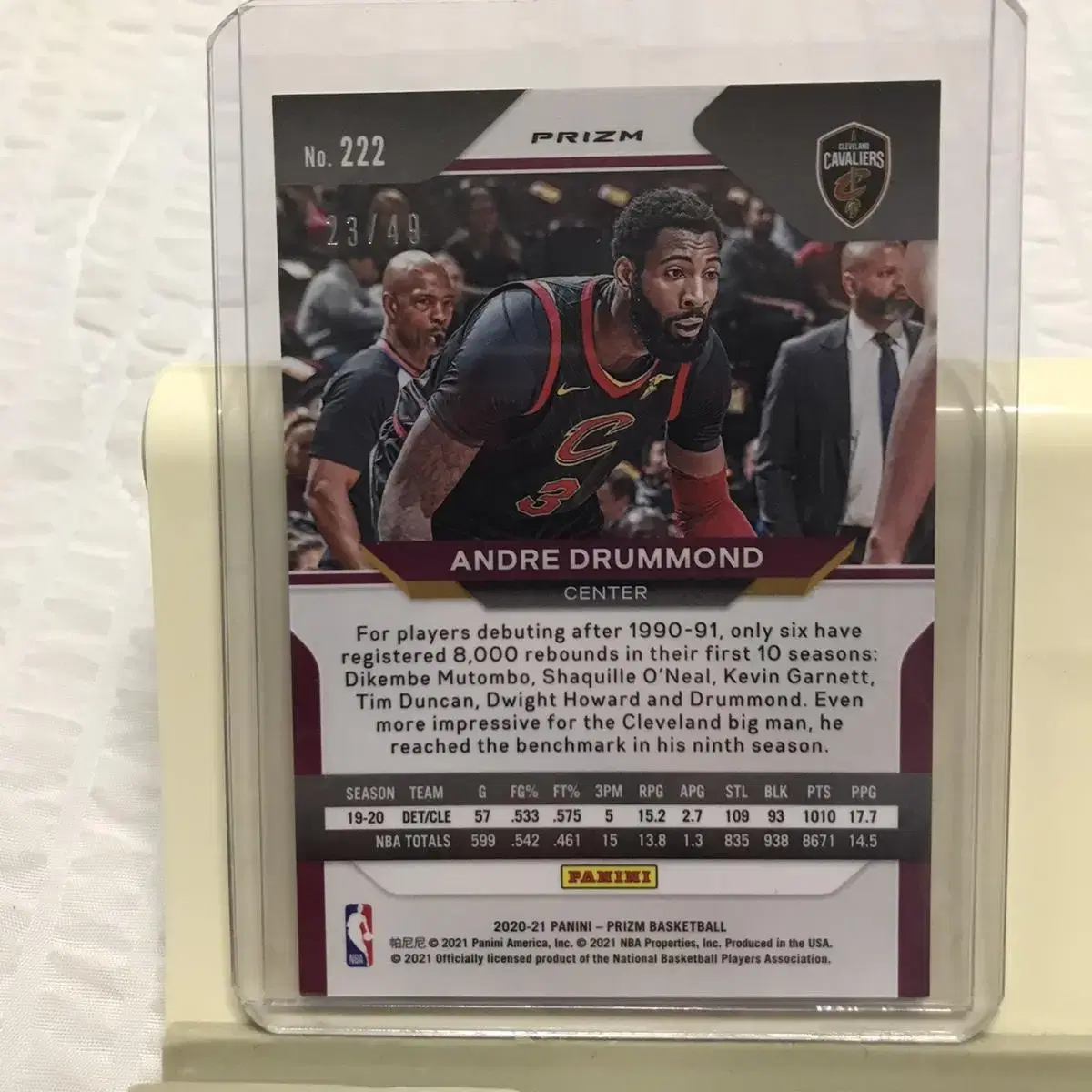 NBA 안드레 드루먼드 20-21시즌 파니니 프리즘카드 panini