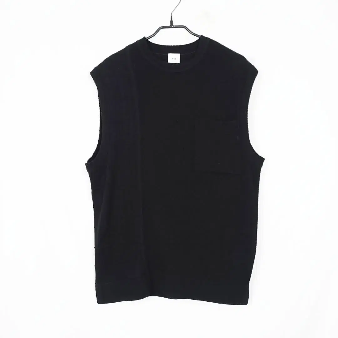 Black knit vest with jacket and pockets Men's 95 M/Laden