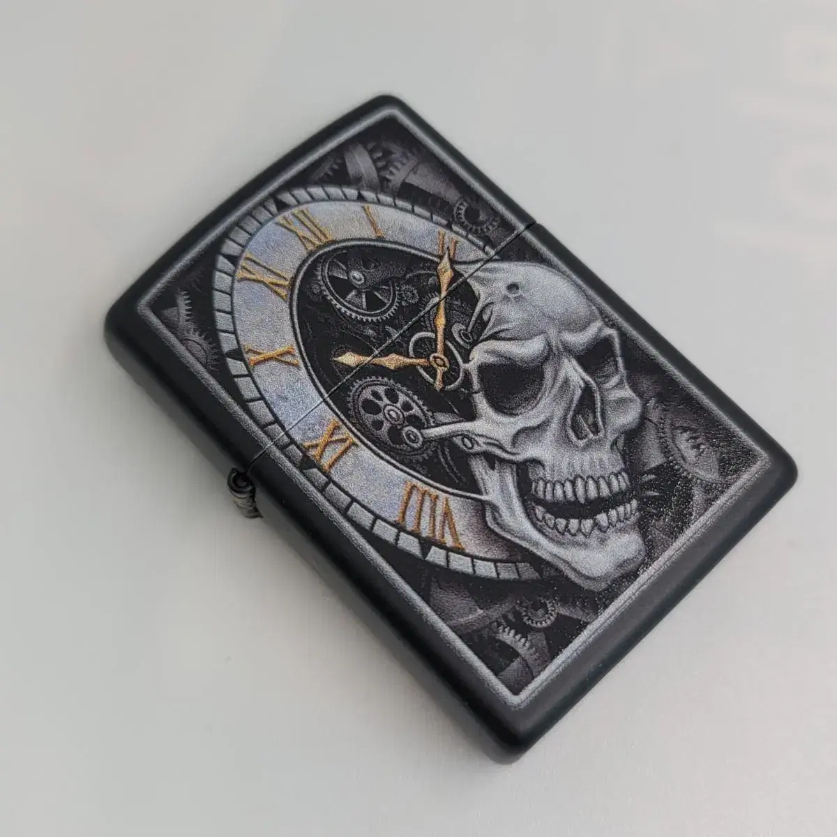 29854 SKULL CLOCK DESIGN 정품 새 지포라이터